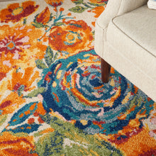 Load image into Gallery viewer, Nourison Allur 5&#39; x 7&#39; Ivory Multicolor Area Rug ALR07 Ivory Multicolor

