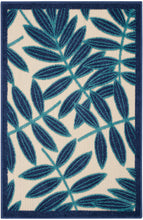 Load image into Gallery viewer, Nourison Aloha ALH18 Navy Blue and White 2&#39;8x4&#39; Indoor-outdoor Area Rug ALH18 Navy

