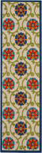 Load image into Gallery viewer, Nourison Aloha ALH19 10&#39; Runner Blue Multicolor Easy-care Indoor-outdoor Rug ALH19 Blue/Multicolor
