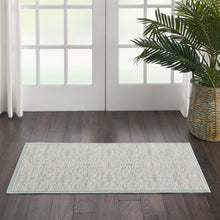 Load image into Gallery viewer, Nourison Jubilant 2&#39; x 4&#39; Small Aqua Floral Area Rug JUB06 Ivory/Green
