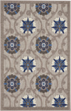 Load image into Gallery viewer, Nourison Aloha 3&#39;x4&#39; Grey Patio Area Rug ALH19 Grey/Blue
