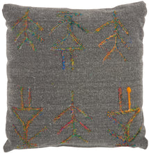 Load image into Gallery viewer, Nourison Life Styles Sari Figures Charcoal Throw Pillow GT649 18&quot;X18&quot;
