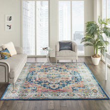Load image into Gallery viewer, Nourison Ankara Global ANR11 Blue and Red Multicolor 9&#39;x12&#39; Oversized Textured Rug ANR11 Blue/Multicolor
