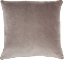 Load image into Gallery viewer, Nourison Solid Velvet Taupe Throw Pillow SS900 16&quot; x 16&quot;
