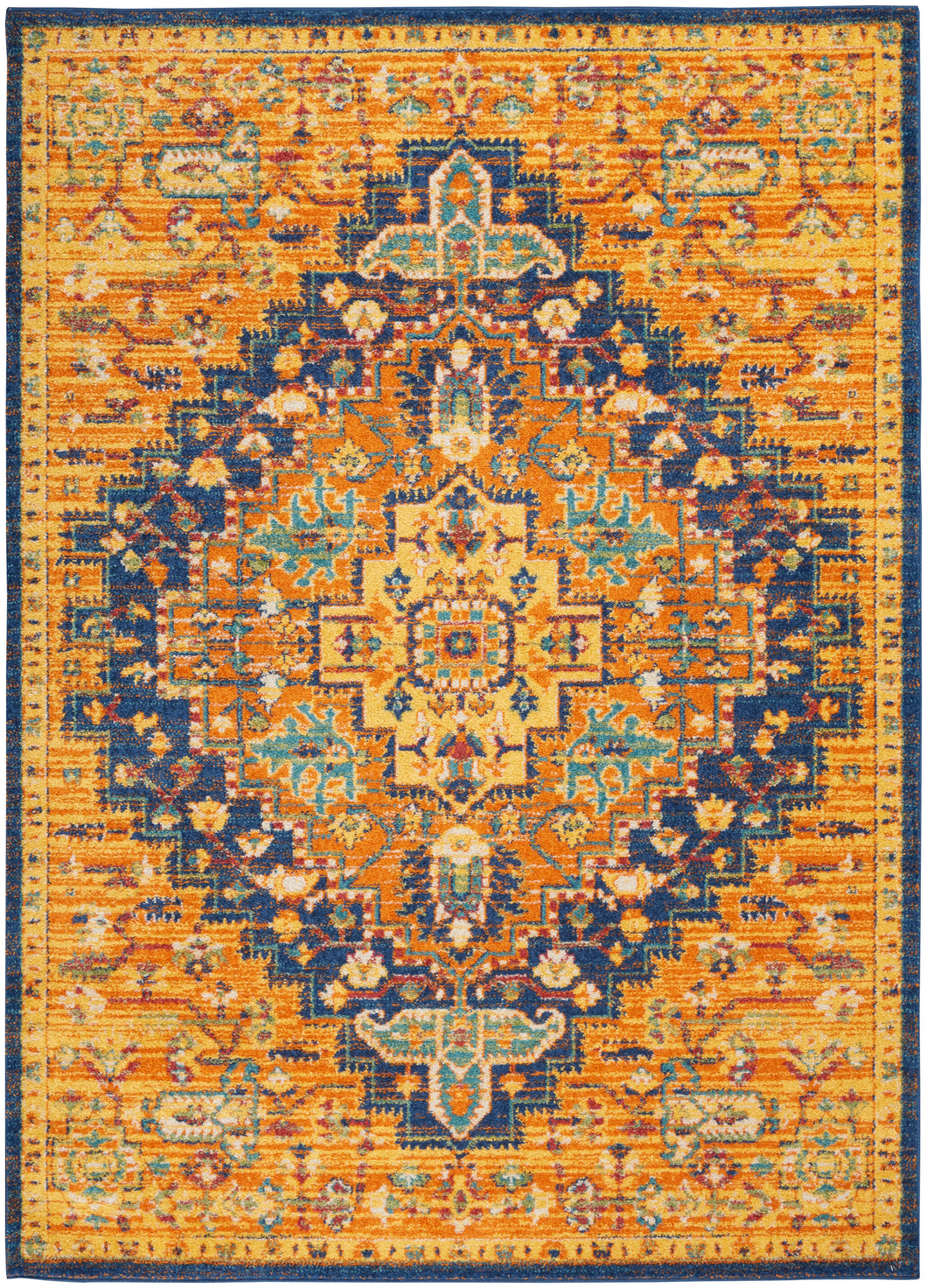 Nourison Allur 2' x 3' Orange Multicolor Area Rug ALR04 Orange Multicolor
