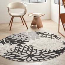 Load image into Gallery viewer, Nourison Aloha 4&#39; Round Area Rug ALH05 Black White
