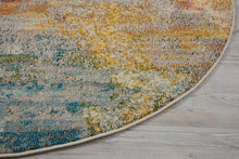 Load image into Gallery viewer, Nourison Celestial CES02 Multicolor 5&#39; Round Abstract Area Rug CES02 Sealife
