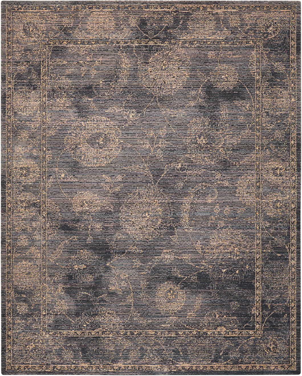 Nourison 2020 NR202 Charcoal 8'x11' Area Rug NR202 Charcoal