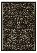 Load image into Gallery viewer, Nourison Home &amp; Garden RS019 Black 8&#39;x11&#39; Rug RS019 Black
