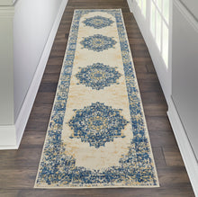 Load image into Gallery viewer, Nourison Grafix 12&#39; Runner Area Rug GRF14 White
