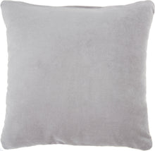 Load image into Gallery viewer, Nourison Solid Velvet Grey Throw Pillow SS900 16&quot; x 16&quot;
