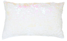 Load image into Gallery viewer, Mina Victory Fur Faux Fur Sequins Pink Throw Pillow VV201 14&quot; x 20&quot;
