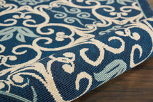 Load image into Gallery viewer, Nourison Caribbean CRB02 Navy Blue and White 4&#39;x6&#39; Area Rug CRB02 Navy
