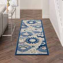 Load image into Gallery viewer, Nourison Aloha 2&#39; x 6&#39; Area Rug ALH25 Blue/Grey
