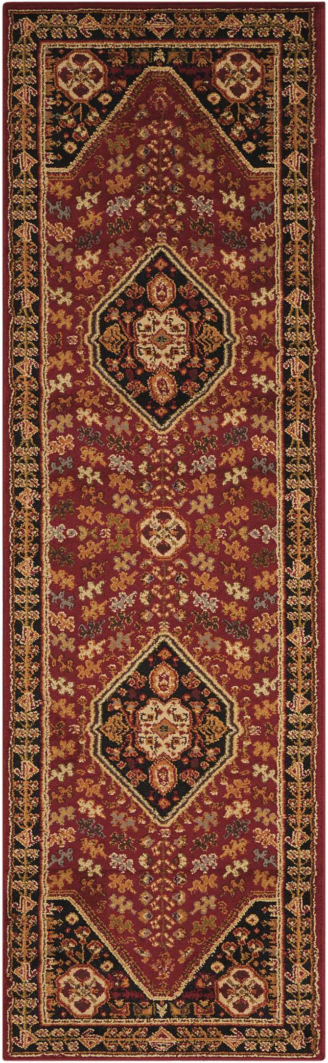 Nourison Paramount PAR21 Red 7' Runner Hallway Rug PAR21 Red