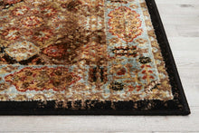 Load image into Gallery viewer, Nourison Delano DEL03 Black 8&#39; Runner Hallway Rug DEL03 Black/Blue
