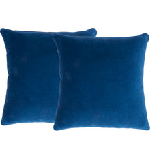 Load image into Gallery viewer, Nourison Life Styles Solid Velvet Navy 2 Pack Pillow Covers SS999 16&quot; x 16&quot;
