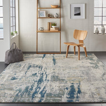 Load image into Gallery viewer, Nourison Artworks ATW05 Blue and Grey 10&#39;x13&#39; Rug ATW05 Ivory/Navy

