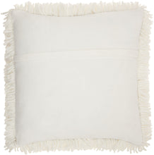 Load image into Gallery viewer, Mina Victory Lush Yarn White Shag Throw Pillow TL003 20&quot; x 20&quot;
