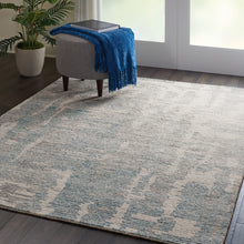 Load image into Gallery viewer, Nourison Ellora ELL01 Blue and Grey 5&#39;x8&#39; Modern Area Rug ELL01 Blue
