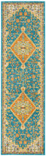 Load image into Gallery viewer, Nourison Allur 8&#39; Runner Turquoise Ivory Area Rug ALR01 Turquoise Ivory
