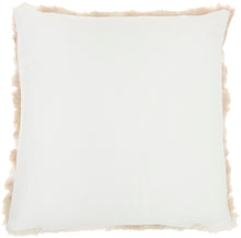 Load image into Gallery viewer, Mina Victory Faux Fur Faux Angora Rabbit Beige Throw Pillow VV017 20&quot;X20&quot;
