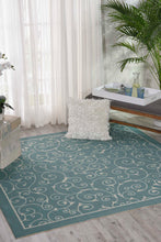 Load image into Gallery viewer, Nourison Home &amp; Garden RS019 Blue 7&#39; Square Rug RS019 Light Blue
