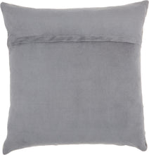 Load image into Gallery viewer, Mina Victory Natural Leather Hide Cut Out Tiles Grey Throw Pillow S4291 20&quot; x 20&quot;
