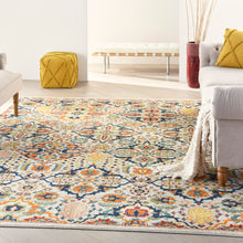 Load image into Gallery viewer, Nourison Allur 8&#39; x 10&#39; Ivory Multicolor Area Rug ALR03 Ivory Multicolor
