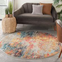 Load image into Gallery viewer, Nourison Celestial 5&#39; Round Area Rug CES15 Multicolor
