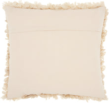 Load image into Gallery viewer, Mina Victory Loop Beige Shag Throw Pillow DL658 20&quot;X20&quot;
