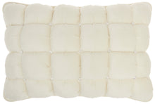 Load image into Gallery viewer, Mina Victory Sofia Quilted Swarovski Ivory Throw Pillow YS104 14&quot;X20&quot;
