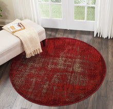 Load image into Gallery viewer, Nourison Karma KRM01 Red 5&#39; Round Area Rug KRM01 Red
