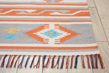 Load image into Gallery viewer, Nourison Baja BAJ03 Grey and White 4&#39;x6&#39; Southwestern Area Rug BAJ03 Ivory/Grey
