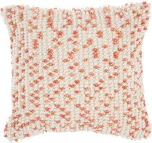 Load image into Gallery viewer, Mina Victory Indoor/Outdoor Loop Dots Coral Throw Pillow IH013 18&quot; x 18&quot;
