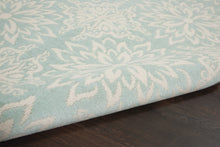 Load image into Gallery viewer, Nourison Jubilant JUB06 Aqua 6&#39;x9&#39; Beach Area Rug JUB06 Ivory/Green
