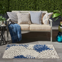 Load image into Gallery viewer, Nourison Aloha 3&#39;x4&#39; Ivory Navy Area Rug ALH05 Ivory/Navy
