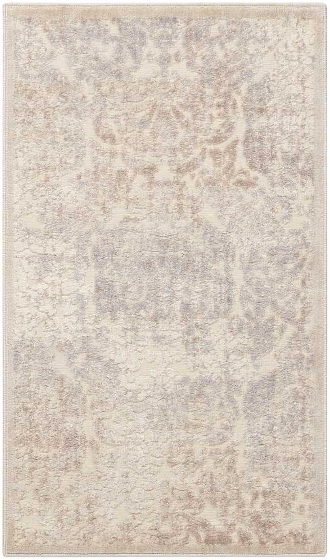 Nourison Graphic Illusions 2'x4' White Area Rug GIL09 Ivory