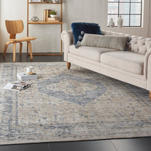 Load image into Gallery viewer, Malta by kathy ireland Home MAI11 Ivory/Blue 8&#39;x11&#39; Area Rug MAI11 Ivory/Blue
