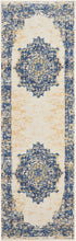 Load image into Gallery viewer, Nourison Grafix GRF14 White and Blue 8&#39; Runner Hallway Rug GRF14 White
