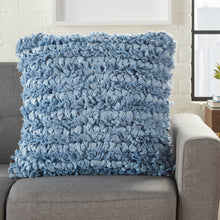 Load image into Gallery viewer, Mina Victory Shag Ocean Loop Shag Throw Pillow DL658 20&quot; x 20&quot;
