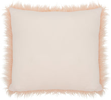 Load image into Gallery viewer, Mina Victory Faux Tibetan Lamb Rose Throw Pillow BJ101 20&quot; x 20&quot;

