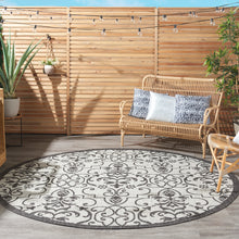 Load image into Gallery viewer, Nourison Country Side 8&#39; Round Area Rug CTR04 Ivory/Charcoal
