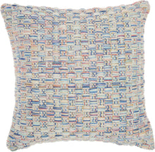 Load image into Gallery viewer, Mina Victory Indoor/Outdoor Woven Basketweave Multicolor Throw Pillow IH022 18&quot; x 18&quot;
