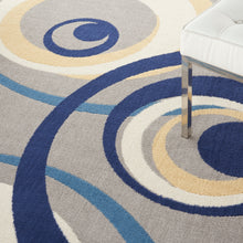 Load image into Gallery viewer, Nourison Grafix GRF21 6&#39;x9&#39; Grey and Blue Area Rug GRF21 Grey

