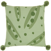 Load image into Gallery viewer, Mina Victory Plush Hap-Pea-Ness Multicolor Throw Pillow CR933 16&quot;X16&quot;
