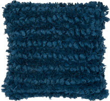 Load image into Gallery viewer, Mina Victory Shag Navy Loop Shag Throw Pillow DL658 20&quot; x 20&quot;
