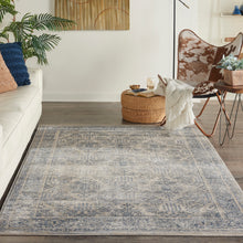 Load image into Gallery viewer, Malta by kathy ireland Home MAI12 Ivory/Blue 5&#39;x8&#39; Area Rug MAI12 Ivory/Blue
