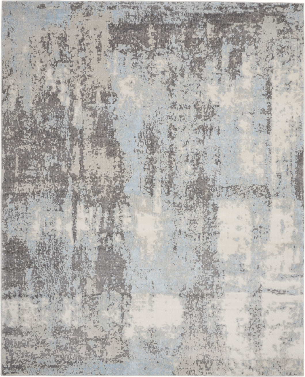 Nourison Etchings 8' x 10' Grey/Light Blue Painterly Area Rug ETC02 Grey/Light Blue