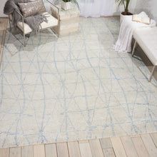 Load image into Gallery viewer, Nourison Ellora ELL02 Ivory and Blue 8&#39;x10&#39; Large Handmade Rug ELL02 Sky
